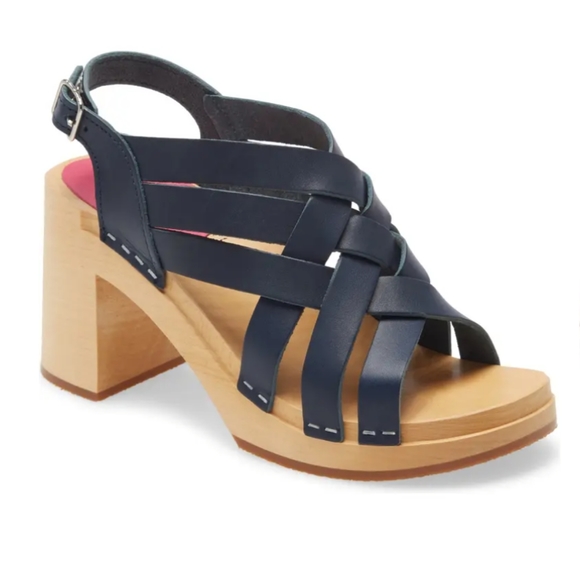Swedish Hasbeens Shoes - Swedish Hasbeens Vivi Heel in Navy Blue NWB 38